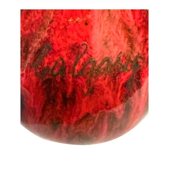 Vintage Red & Brown Ceramic Pitcher Vase With Handle Calgary Cananda - Picture 6 of 8